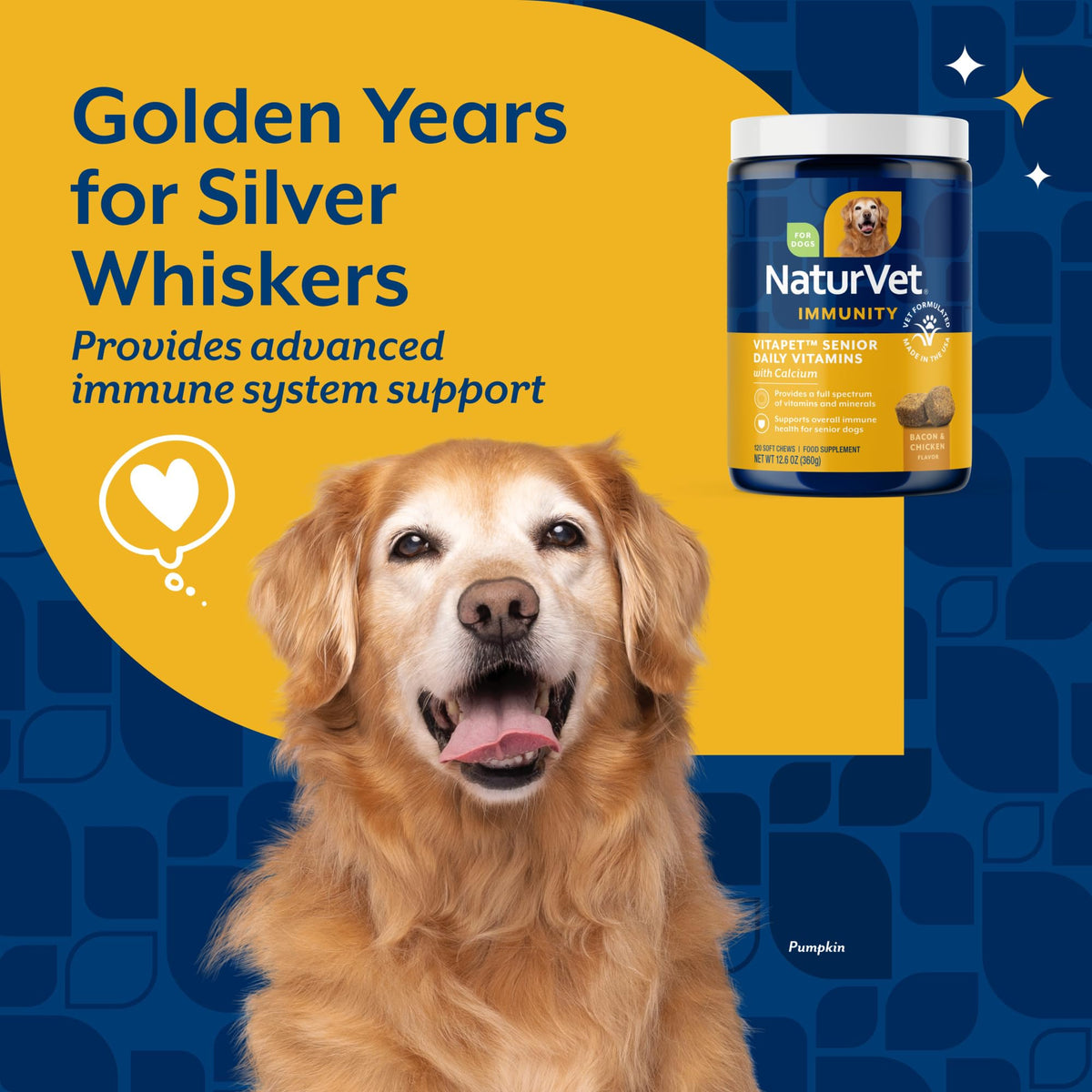 Senior Daily Vitamin Dog Supplements 120 Ct O4106
