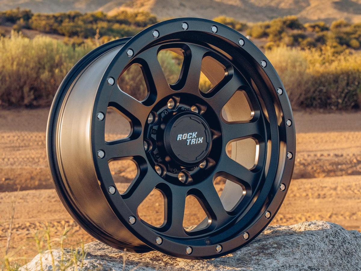 20x9 inch Off-Road Wheels 8x165.1 8x6.5 Bolt Pattern -12mm Offset Black Rims N960