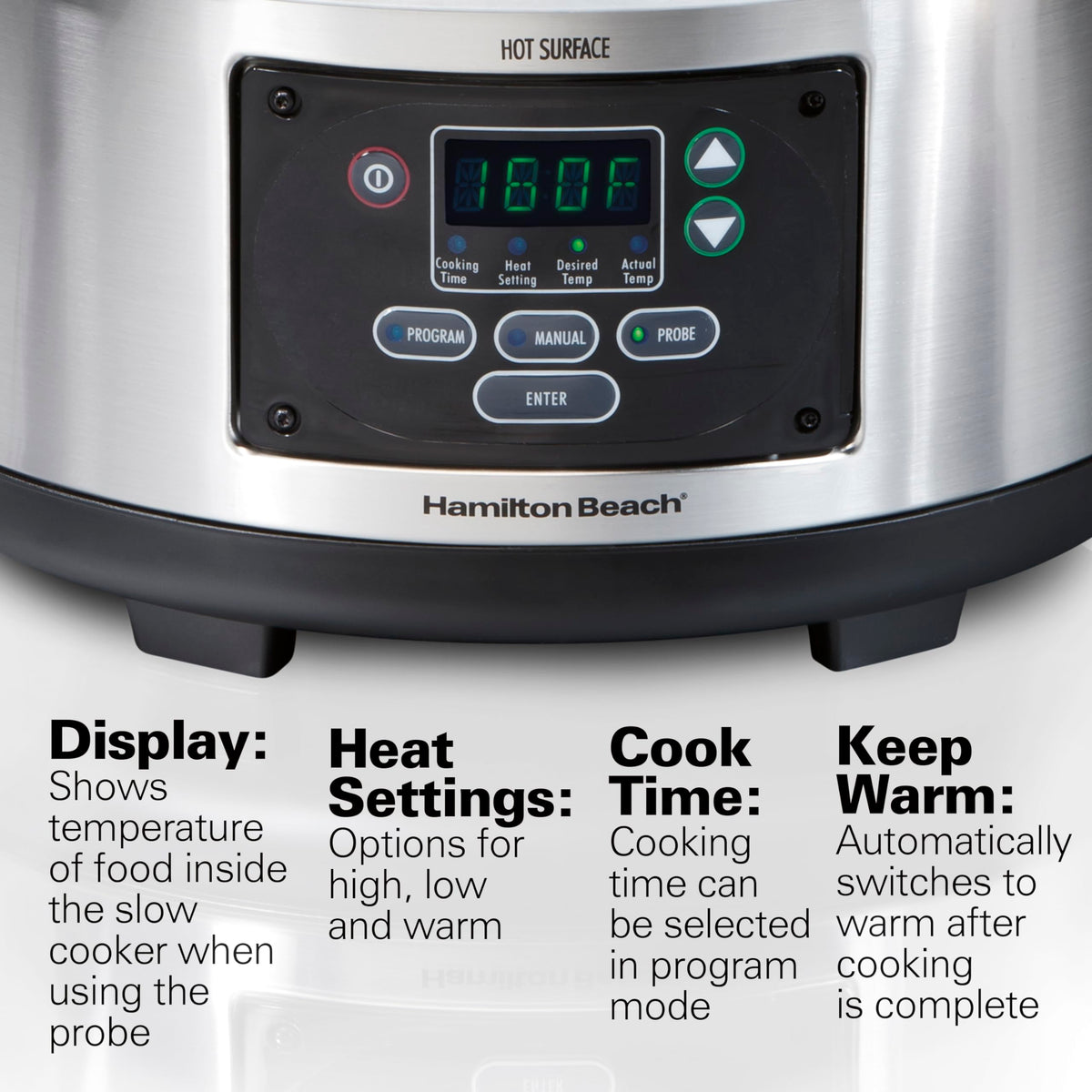 Portable 6 Quart Programmable Slow Cooker E7437