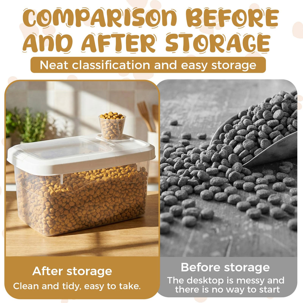 2 Pack 11 Lbs Airtight Dog Food Storage Container with Scoops I2703