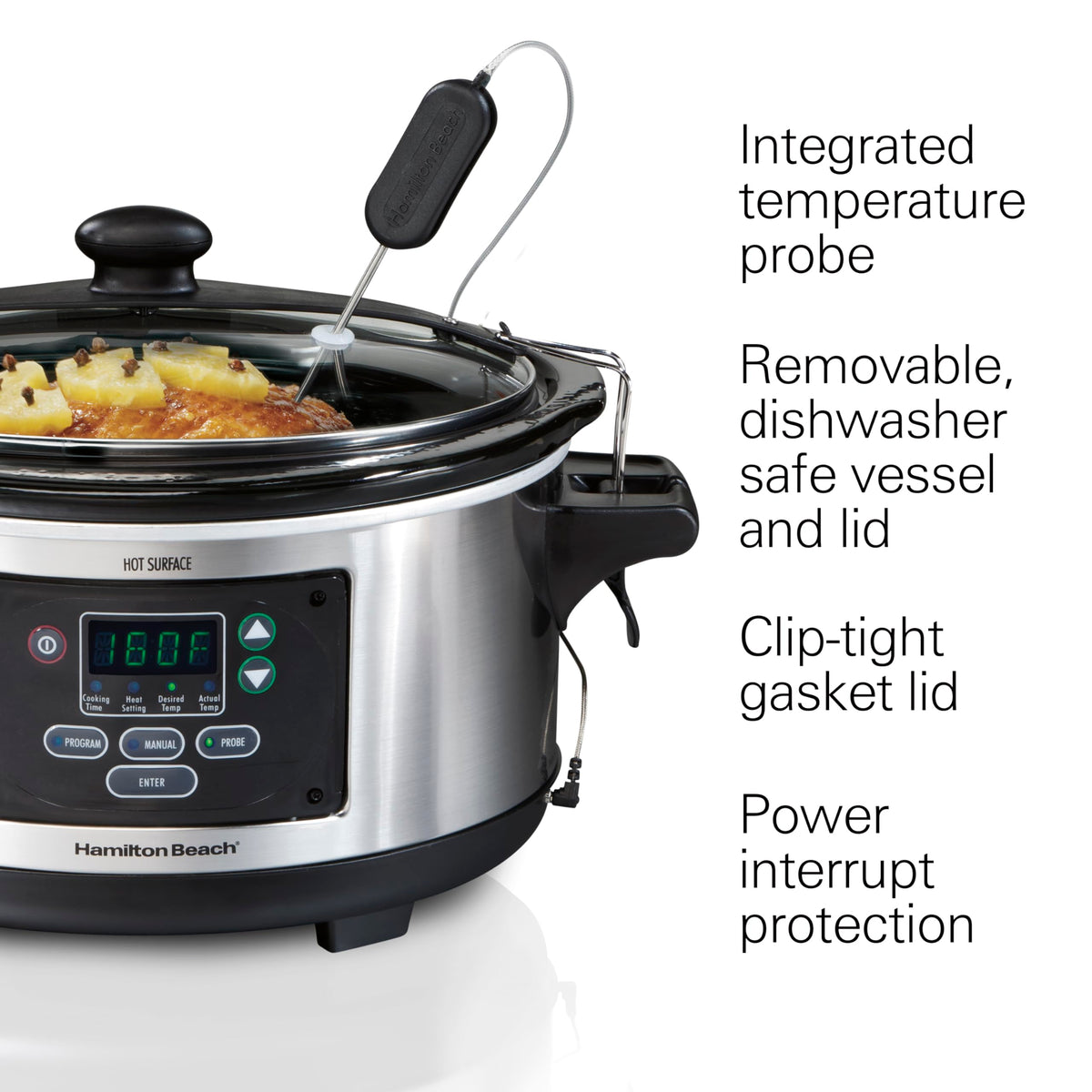 Portable 6 Quart Programmable Slow Cooker E7437
