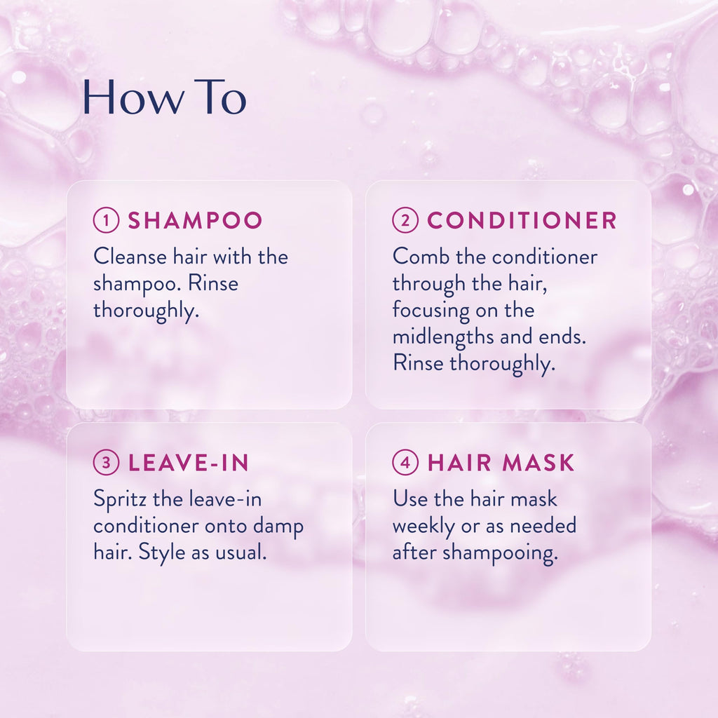 Hydrating Shampoo, Conditioner, Leave-In Conditioner & Hair Mask Bundle R2804