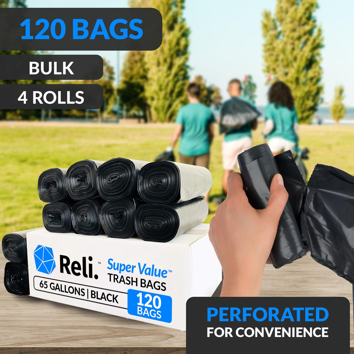 65 Gallon Heavy Duty Trash Bags G41071