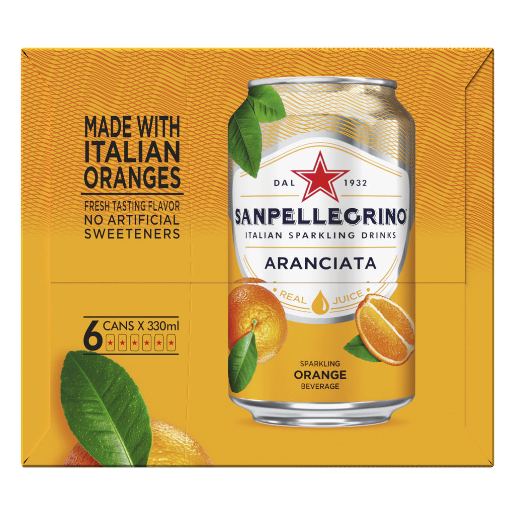 Orange Italian Sparkling Drinks, 11.15 Fl Oz Cans, 6 Pack H895