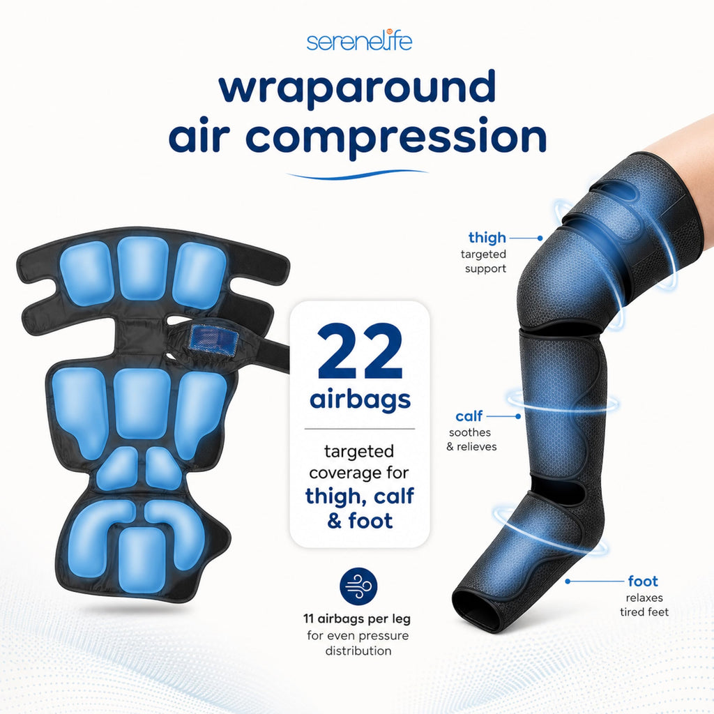 Air Compression Leg Massager with Heat and Compression I122795