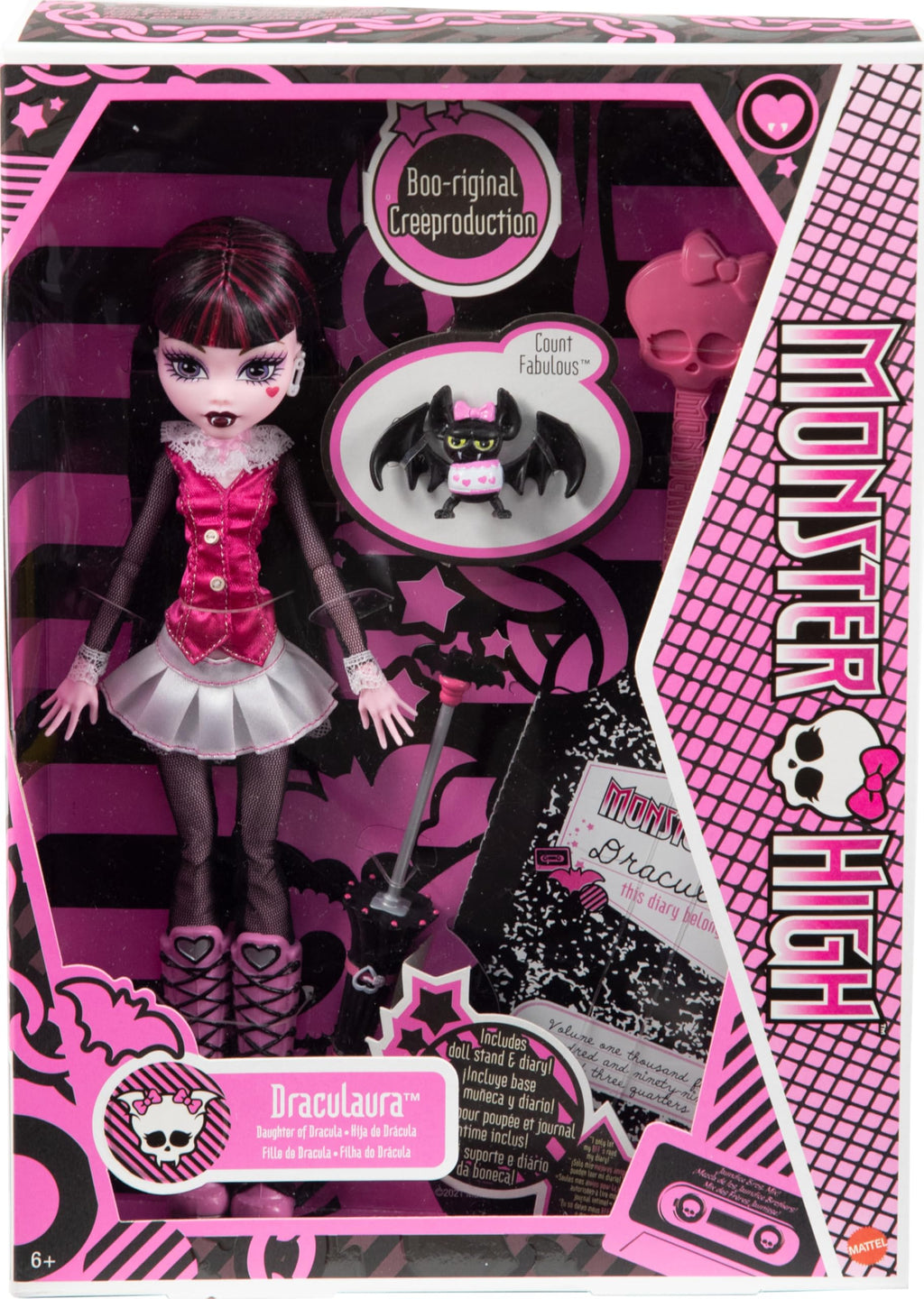 Monster High Draculaura Reproduction Doll with Pet, Display Stand & Accessories G37430