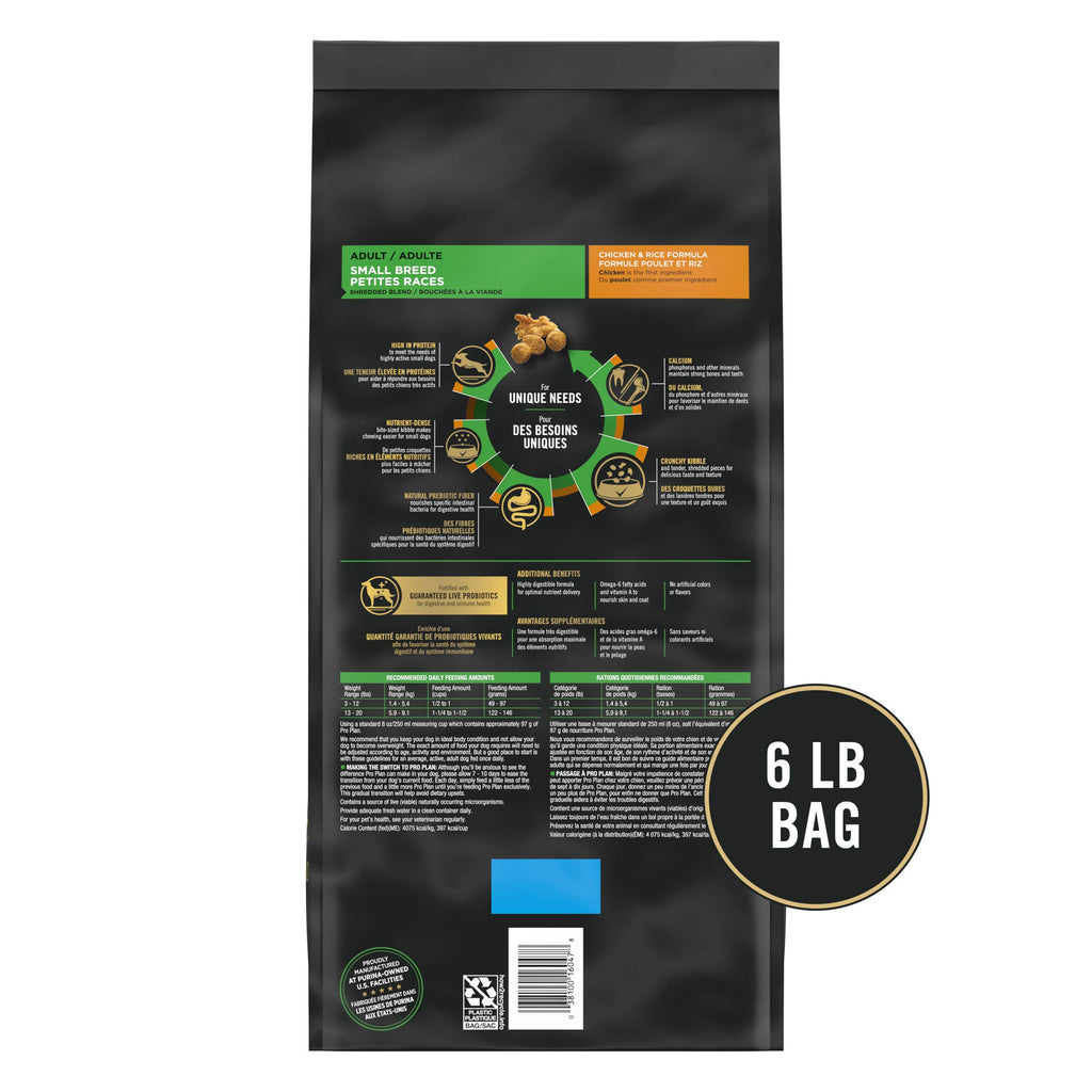 Small Breed Dry Dog Food 6 lb Bag R8967