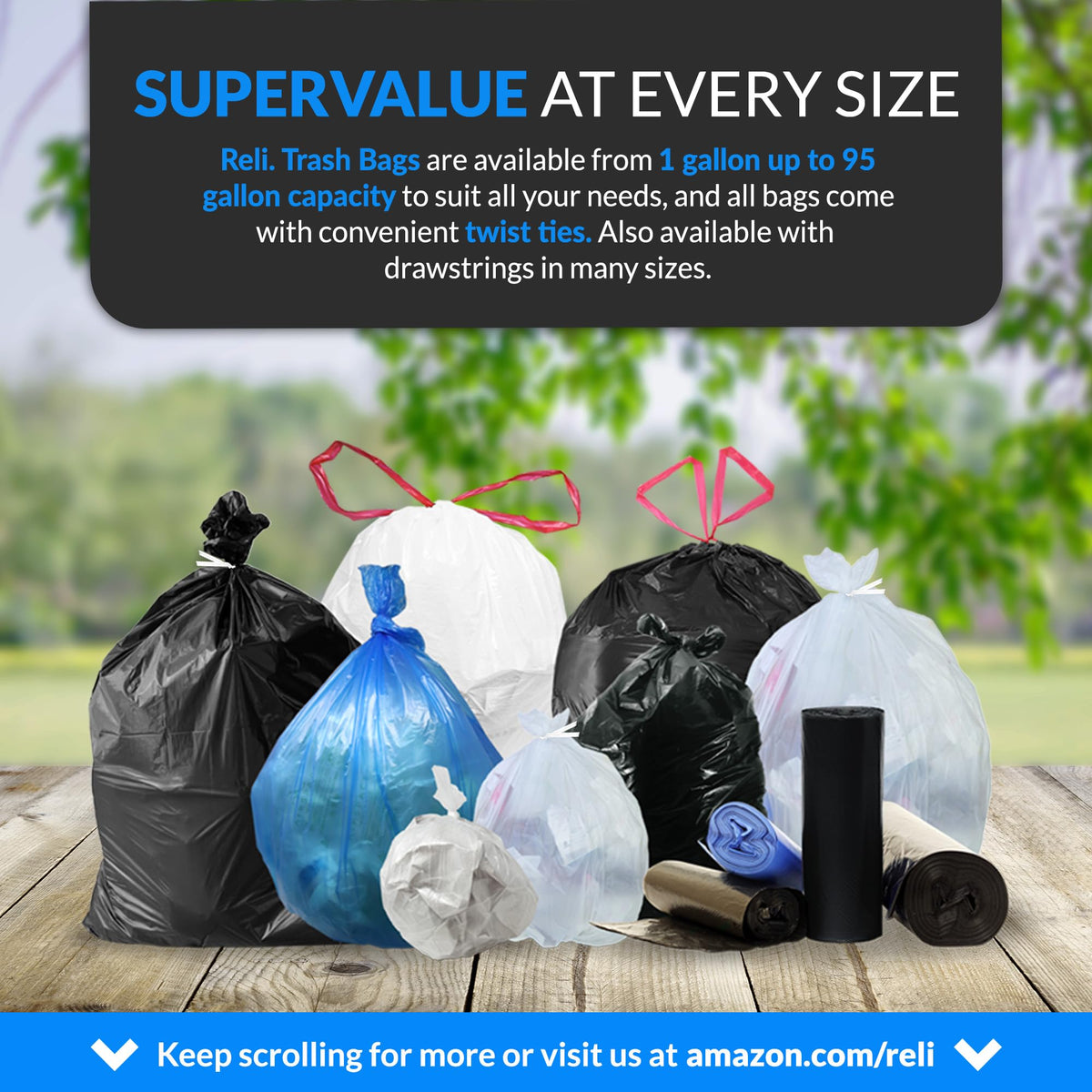 65 Gallon Heavy Duty Trash Bags G41071