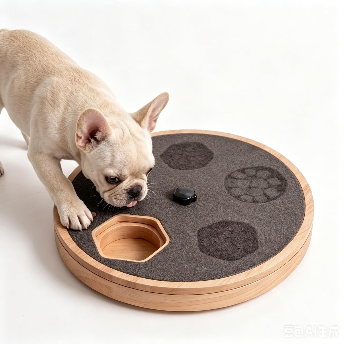 Rubberwood Adjustable Dog Nail Scratch Board with Treat Box F283280