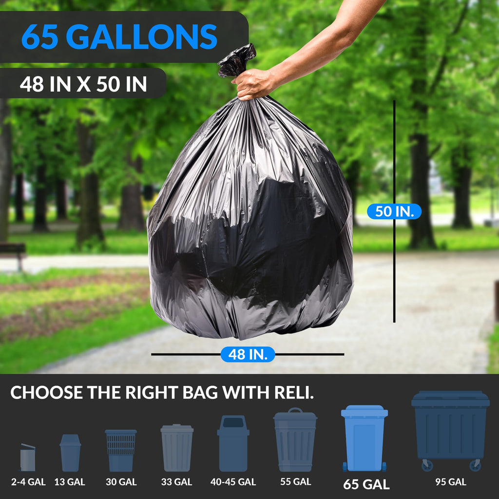 65 Gallon Heavy Duty Trash Bags G41071