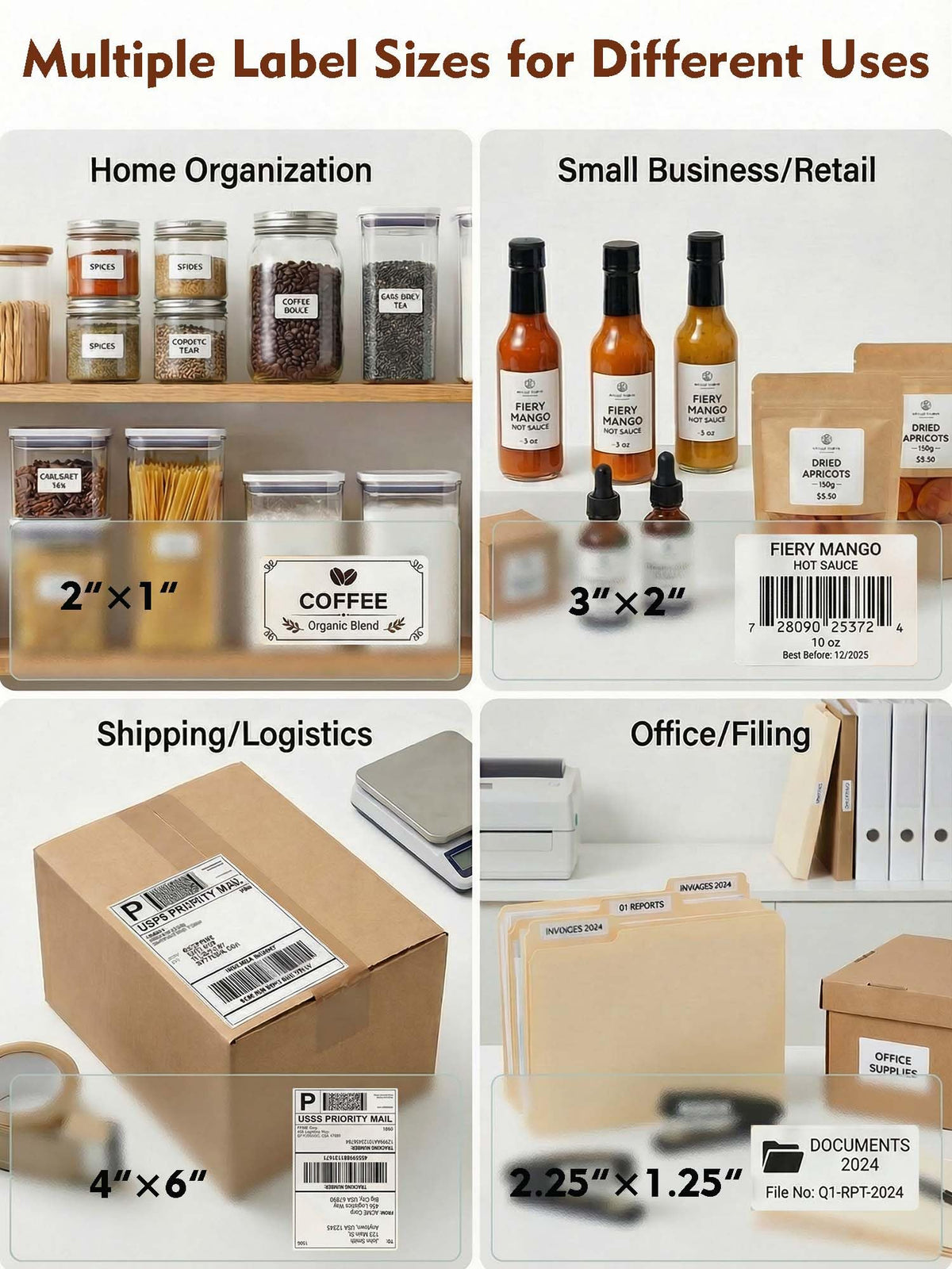 Bluetooth Thermal Shipping Label Printer 4x6 Black J533856
