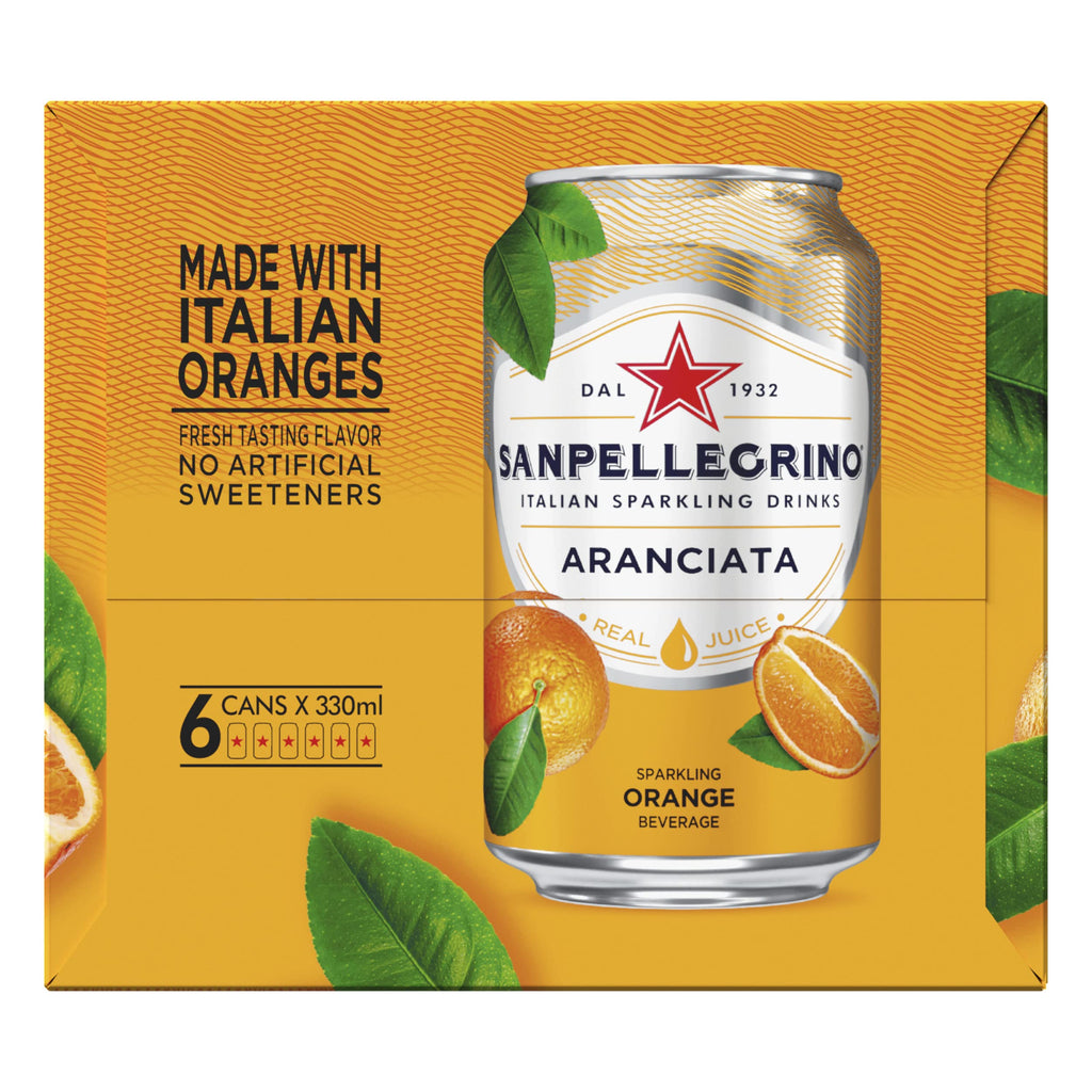 Orange Italian Sparkling Drinks, 11.15 Fl Oz Cans, 6 Pack H895