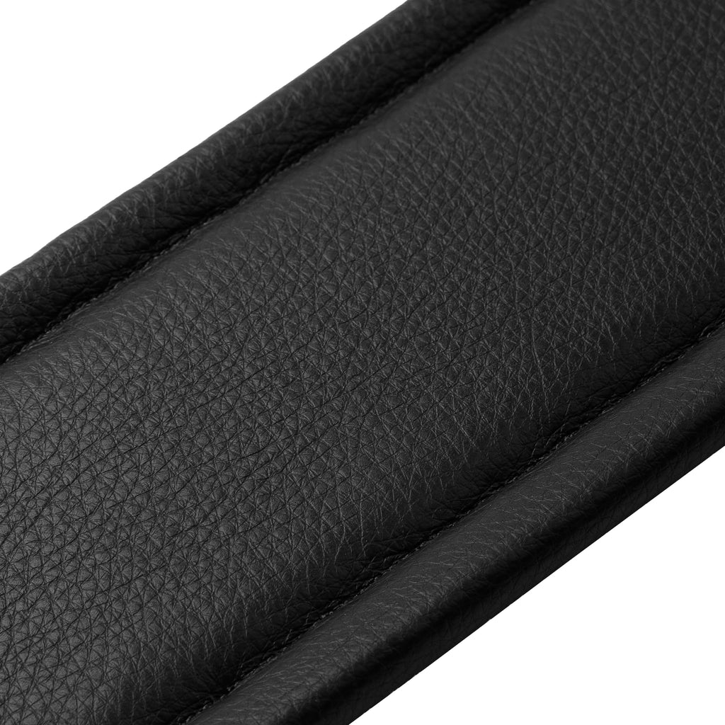 Black Leather Guitar Strap with Foam Padding D65025