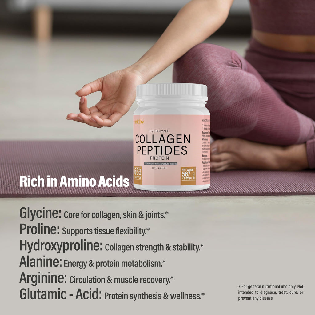 Hydrolyzed Collagen Peptides Powder 20 Oz Unflavored L97858