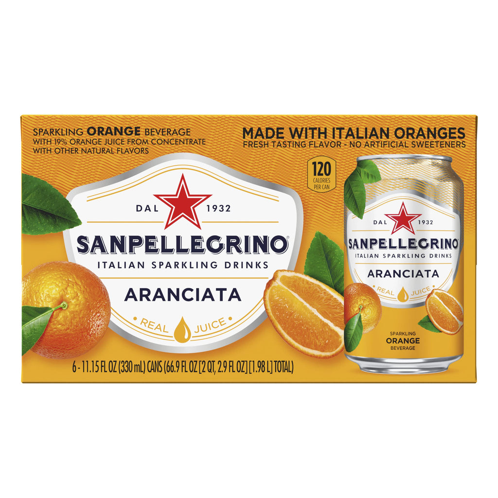 Orange Italian Sparkling Drinks, 11.15 Fl Oz Cans, 6 Pack H895