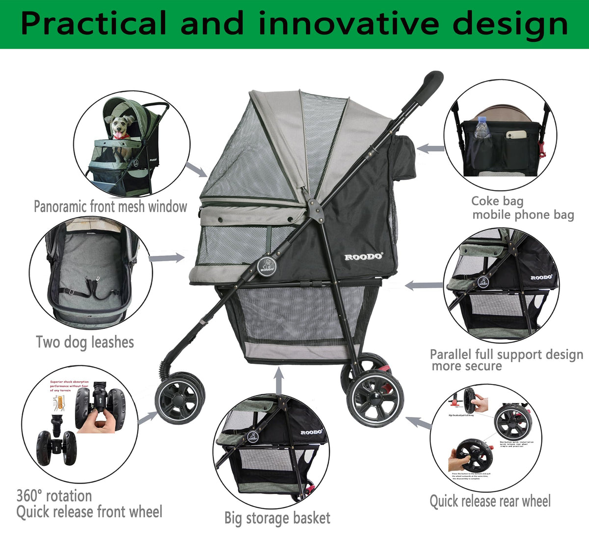 3 Wheel Pet Stroller G85539