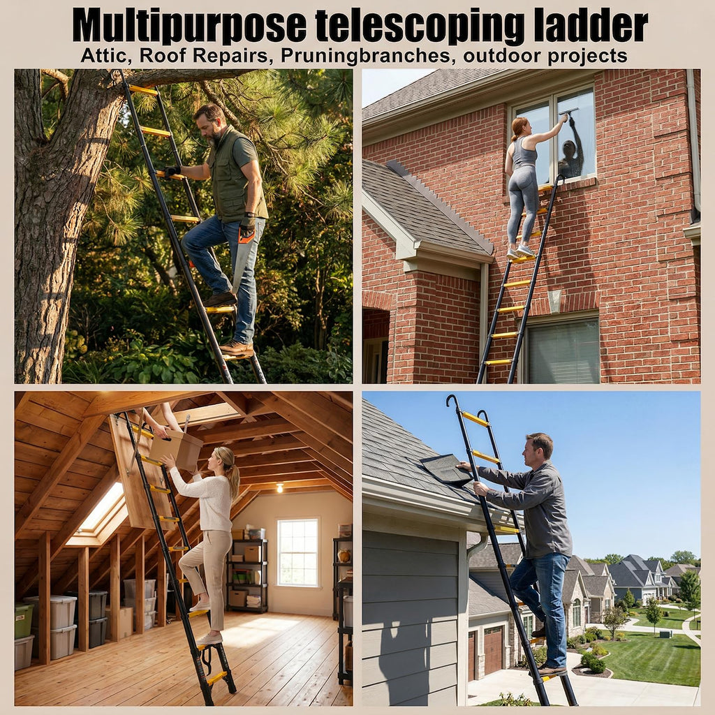 10.5FT Aluminum Telescoping Ladder N2822