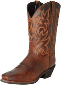 Brown Mid Calf Square Toe Pull On Boots G98428