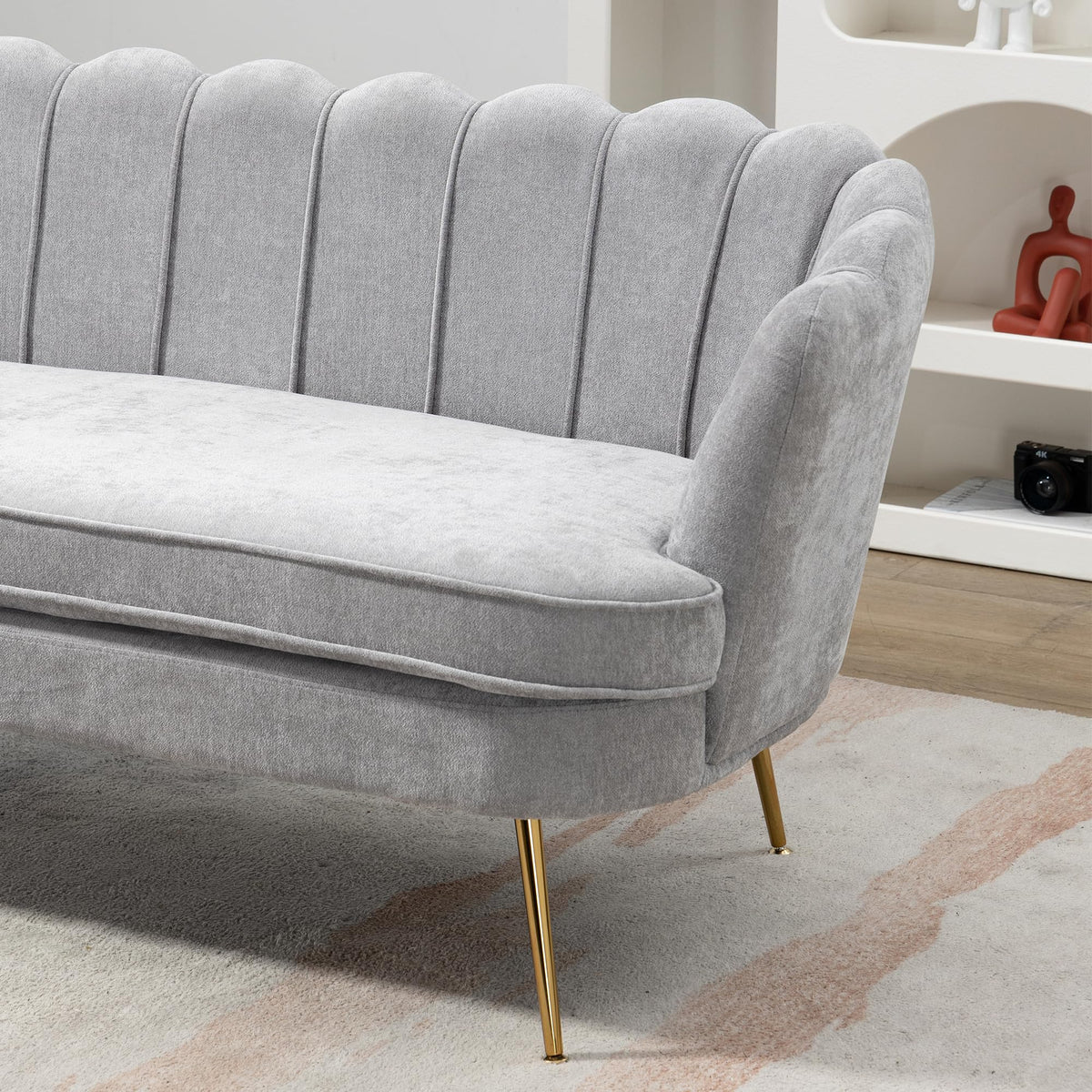 Light Gray Small Loveseat Sofa K83438