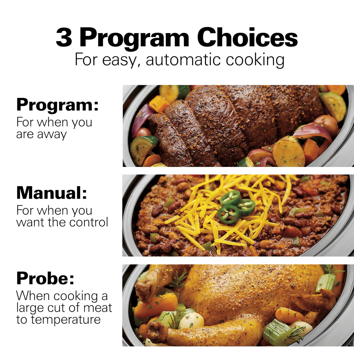 Portable 6 Quart Programmable Slow Cooker E7437