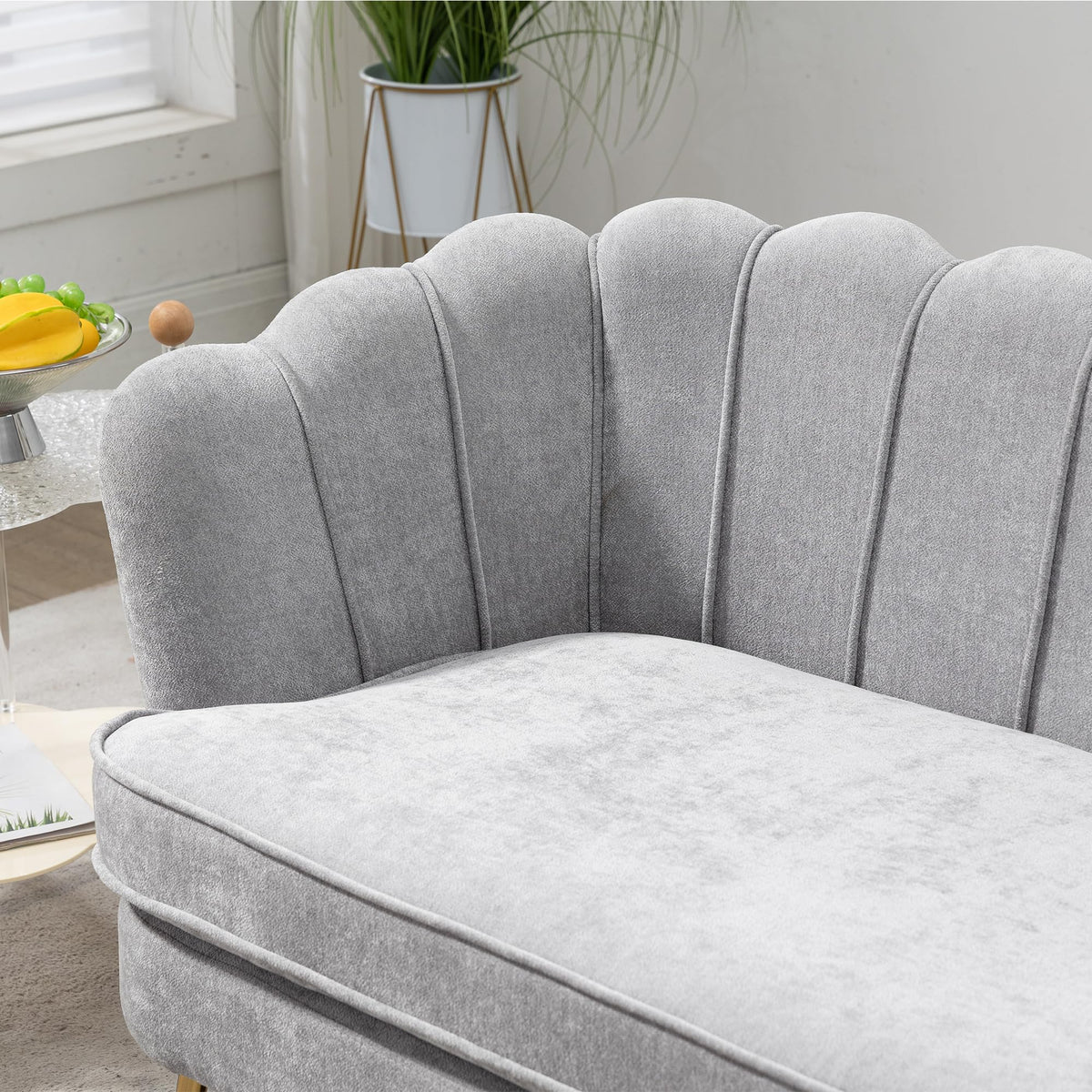 Light Gray Small Loveseat Sofa K83438